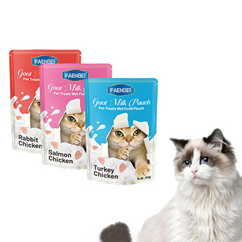 Nutritious goat milk meat particles cat wet food pouch 85g