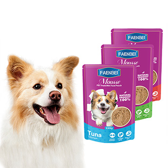 Nutritious mousse meat puree dog wet food pouch 130g Beef Duck Tuna
